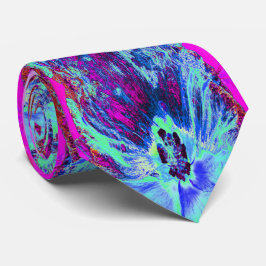 Psykedelisk Retro-Grönt och Blue Hibiscus Flower Slips