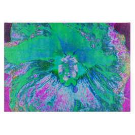 Psykedelisk Retro-Grönt och Shock rosa Hibiscus