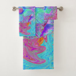 Psykedelisk retro Rainbow Blue Hibiscus