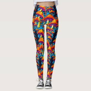 Psykedelisk retro Trippy Mushroom Leggings