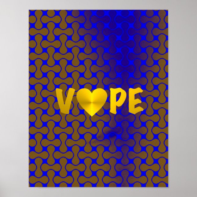 Psykedelisk retro Vape Heart Poster (Framsidan)