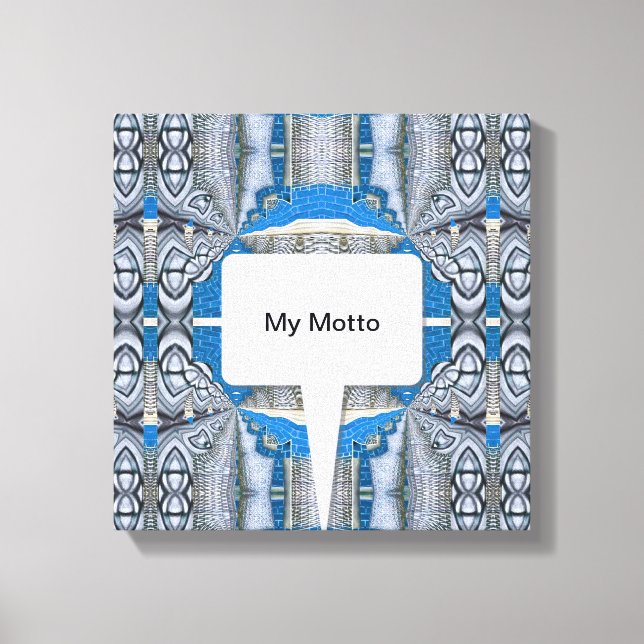 Psykedelisk Roligt Fractal Mönster & Text Canvastryck (Framsida)