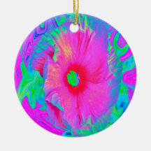 Psykedelisk Rosa och Red Hibiscus Flower