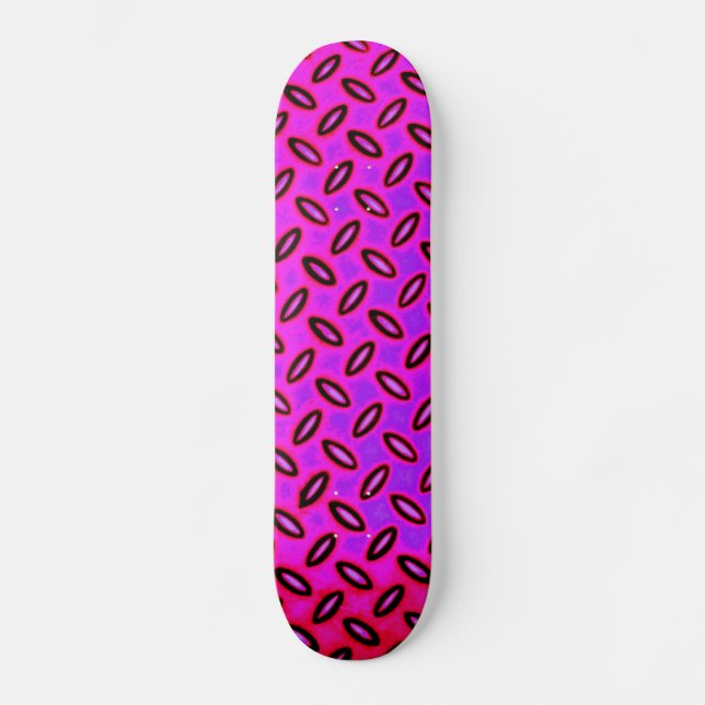 Psykedelisk Rosa Patterned Skateboard (Framsida)