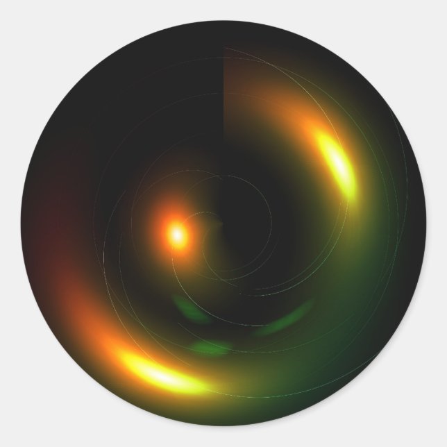 psykedelisk runt klistermärke (Framsida)