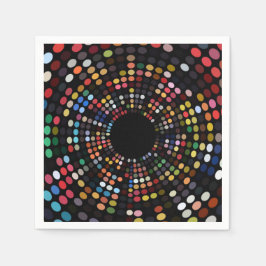 Psykedelisk sextioårsmiddag party pappersservett