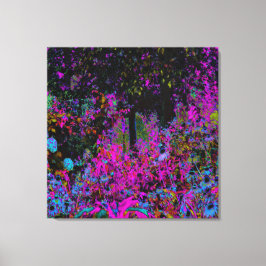 Psykedelisk Shock rosa och Black Garden Sunrise Canvastryck