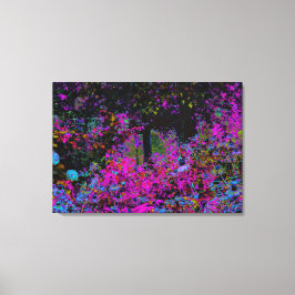 Psykedelisk Shock rosa och Black Garden Sunrise Canvastryck