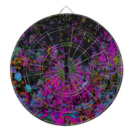 Psykedelisk Shock rosa och Black Garden Sunrise Darttavla