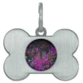 Psykedelisk Shock rosa och Black Garden Sunrise ID-bricka Husdjur