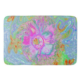 Psykedelisk Shock rosa och Ultra-Violet Hibiscus Badrumsmatta