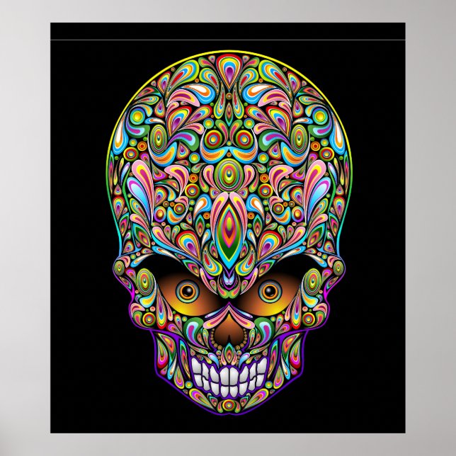 Psykedelisk skulldesign Poster (Framsidan)