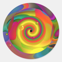 Psykedelisk Slå Runt Klistermärke