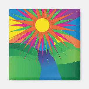 Psykedelisk sol magnet