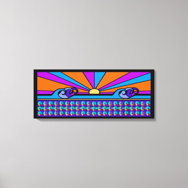 Psykedelisk soluppgång canvastryck (Framsida)