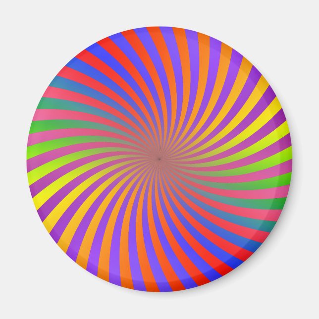 Psykedelisk Spiral-design: Magnet (Framsidan)