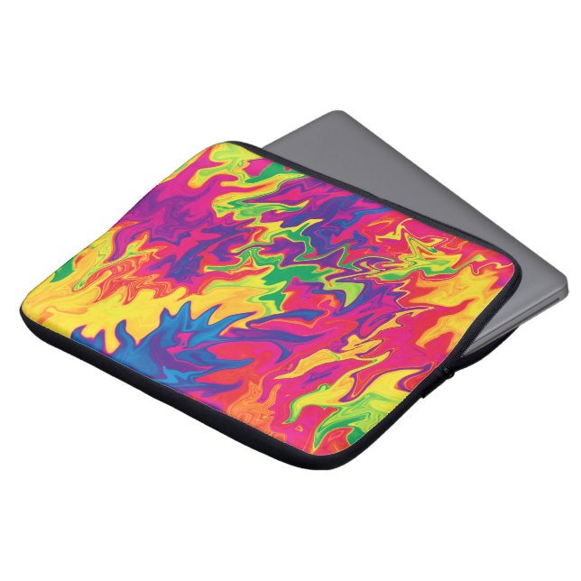 Psykedelisk sprickbildning... laptop fodral (Framsida topp)