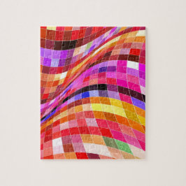 Psykedelisk Square Mönster Pussel