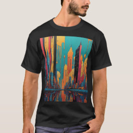 Psykedelisk stad t shirt