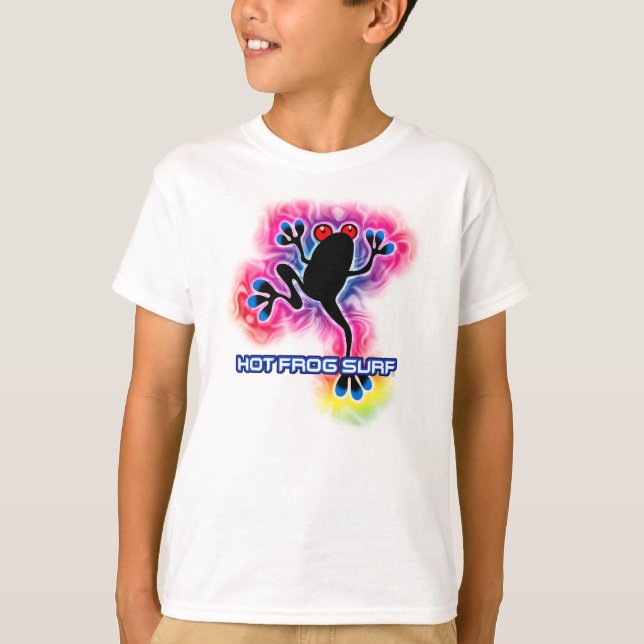 Psykedelisk Surfa Frog tanktop T T-shirt (Framsida)