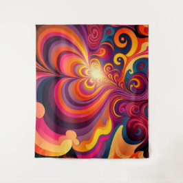 Psykedelisk Surreal Swirl Heart Mönster