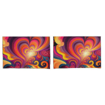 Psykedelisk Surreal Swirl Heart Mönster