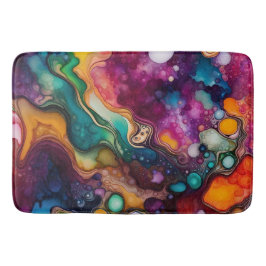 Psykedelisk Surreal Watercolor Mönster Badrumsmatta
