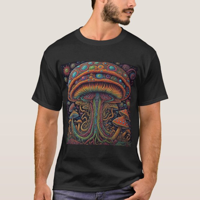 Psykedelisk svamp  t shirt (Framsida)