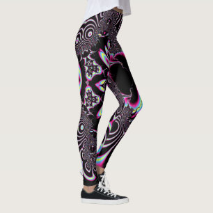 Psykedelisk syra Resa Fractal Abstrakt Digital Art Leggings