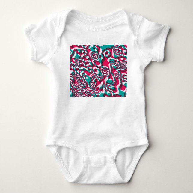 Psykedelisk syra Sömlös Funky Bakgrund. T Shirt (Framsida)
