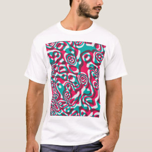 Psykedelisk syra Sömlös Funky Bakgrund. T Shirt