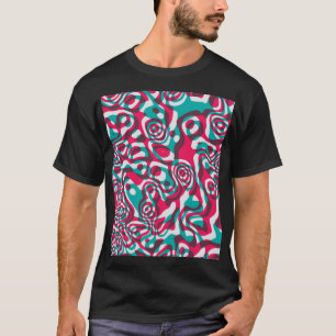 Psykedelisk syra Sömlös Funky Bakgrund. T Shirt
