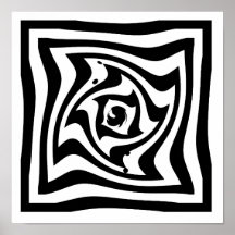 Psykedelisk teckning med optisk illusionseffekt