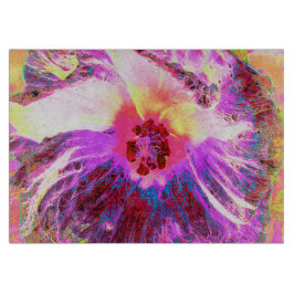 Psykedelisk Trippy Rainbow Färg Hibiscus Flower