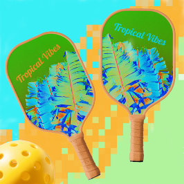 Psykedelisk Tropical Vibes Handflatan Träd Blue Gr