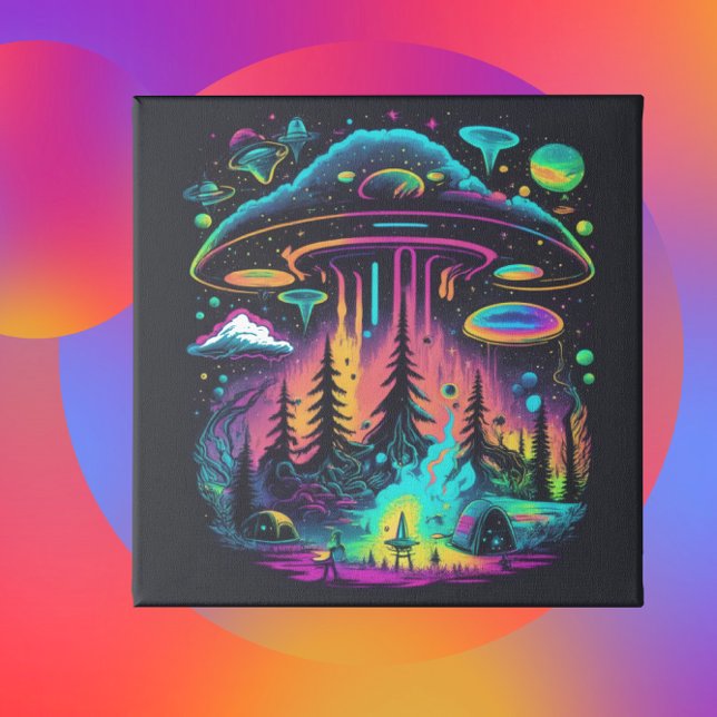 Psykedelisk UFO Fantasy Art Poster (Skapare uppladdad)