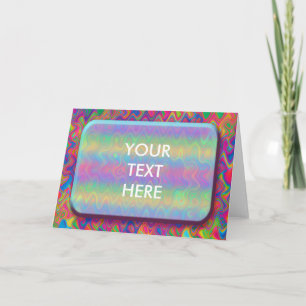 Psykedelisk Vågigt Iridescent Blank Inbjudan