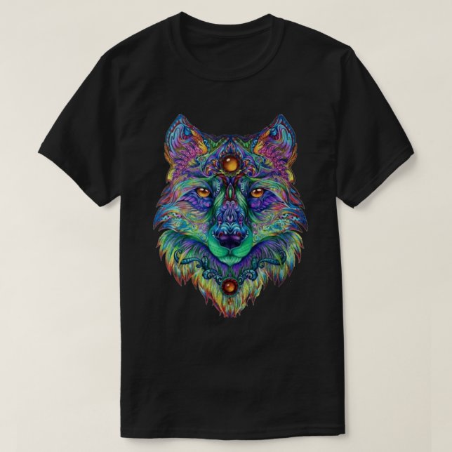 Psykedelisk Varg Classic T-Shirt (Design framsida)