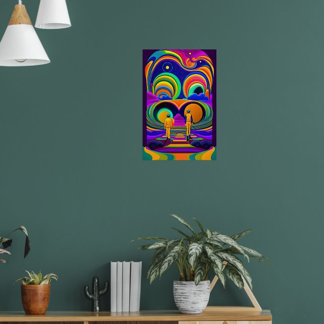 Psykedelisk värld poster (Vardagsrum 1)