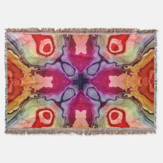 Psykedelisk vätska Pour Kaleidoscope Throw Blanket Filt
