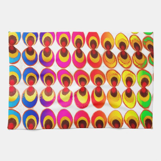 Psykedelisk väv kökshandduk (Horisontell)