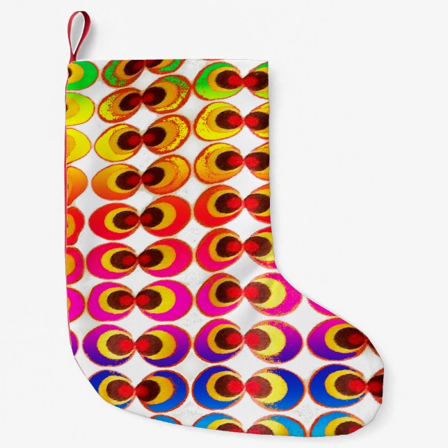 Psykedelisk väv liten julstrumpa (Framsidan)