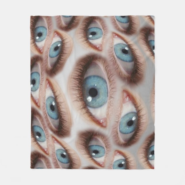 Psykedelisk vision: Abstrakt Öga Illusion Fleecefilt (Framsidan)