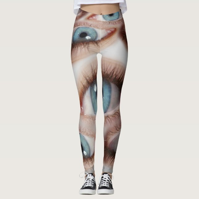 Psykedelisk vision: Abstrakt Öga Illusion Leggings (Framsida)