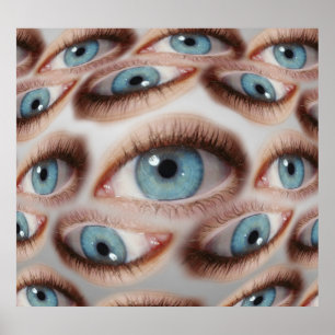 Psykedelisk vision: Abstrakt Öga Illusion Poster