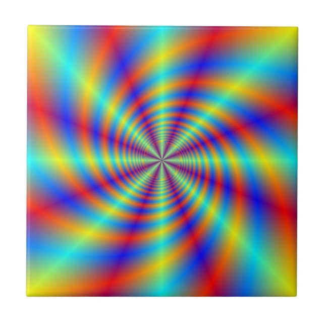 Psykedelisk Whirl-panel Kakelplatta (Framsidan)