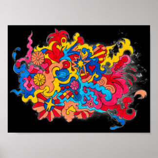 Psykedeliska Amerika Poster