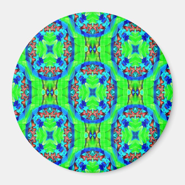 Psykedeliska blommor..... magnet (Framsidan)