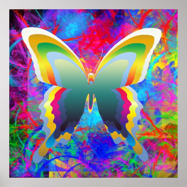 Psykedeliska Butterflies Poster (Framsidan)