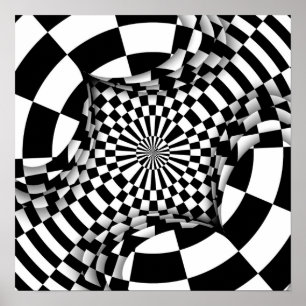 Psykedeliska checkers poster